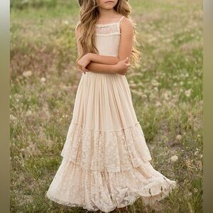 Joyfolie Mia Joy Catrin Maxi Dress in Ecru Size 12